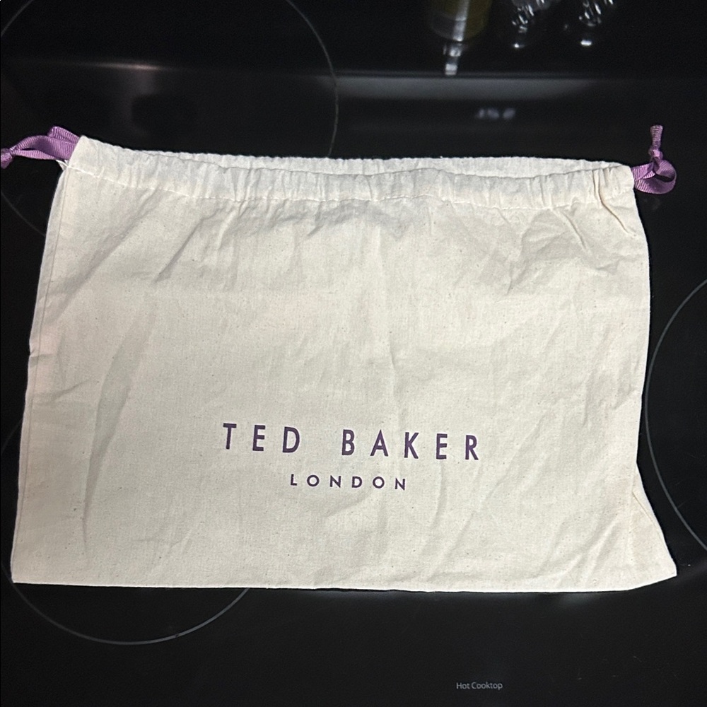 Ted Baker Cream Bag with Purple Accents 13x10